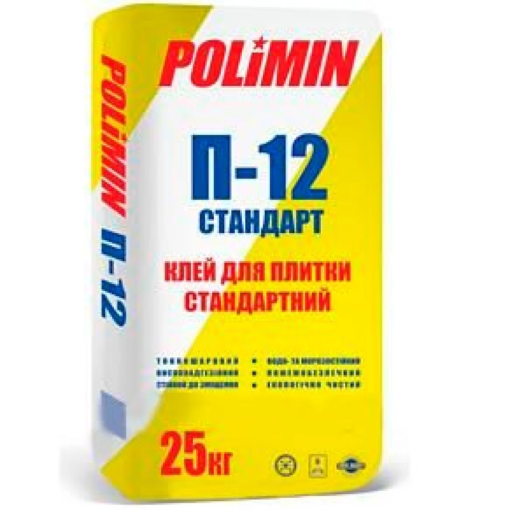 Клей для плитки Polimin П-12  25 кг