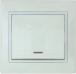 Lezard Mira Белый Выключатель 1-й с подсветкой