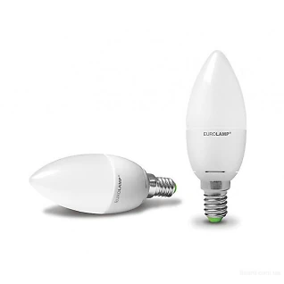 Лампа светодиодная свеча 6Вт  220В Е14 4000K Eurolamp LED-CL-06144(ЕЕ)
