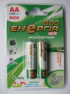 Аккумулятор Энергия R-06 600mAh  U-2 1шт