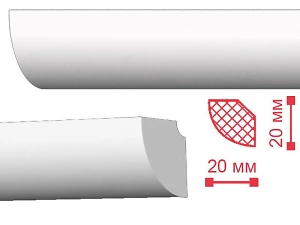 Плинтус потолочный  (20*20мм) MM Nomastyl 1м