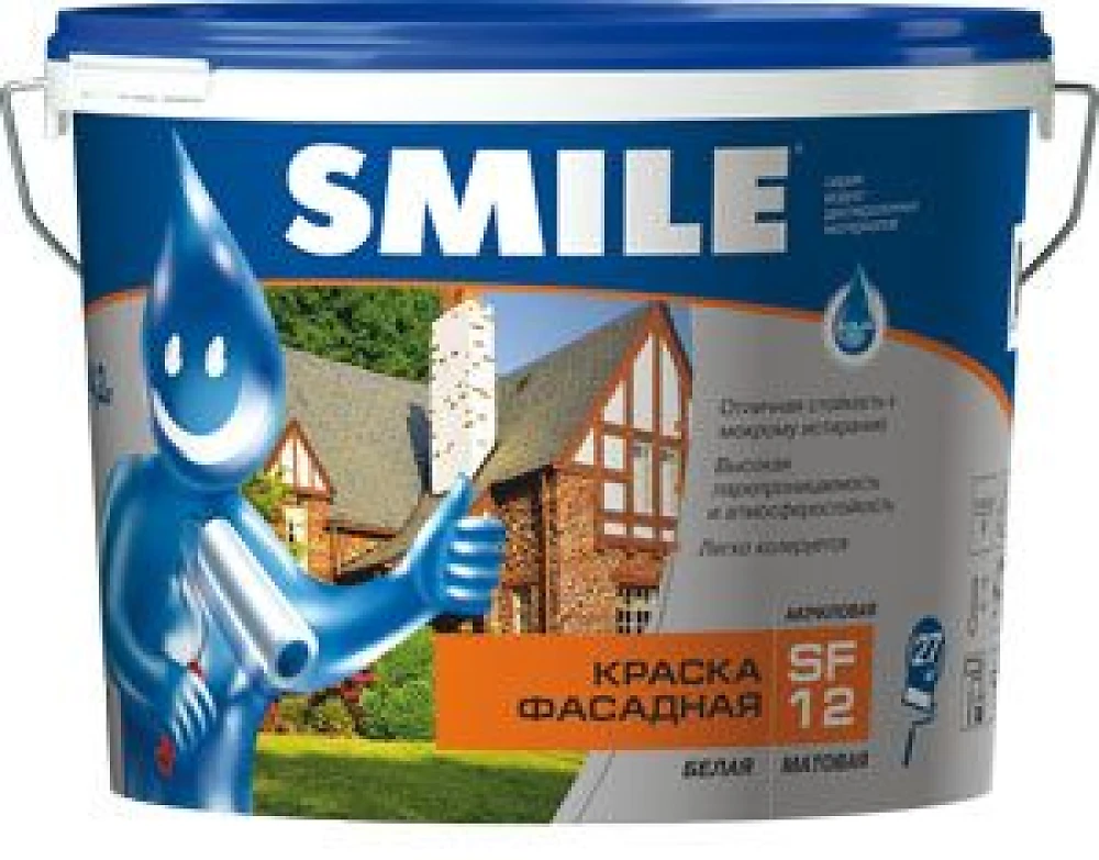 Краска акриловая фасадная Smile SF-12  3 л 4,2 кг