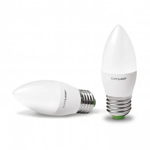 Лампа светодиодная свеча 6Вт  220В Е27 4000K Eurolamp LED-CL-06274(D)