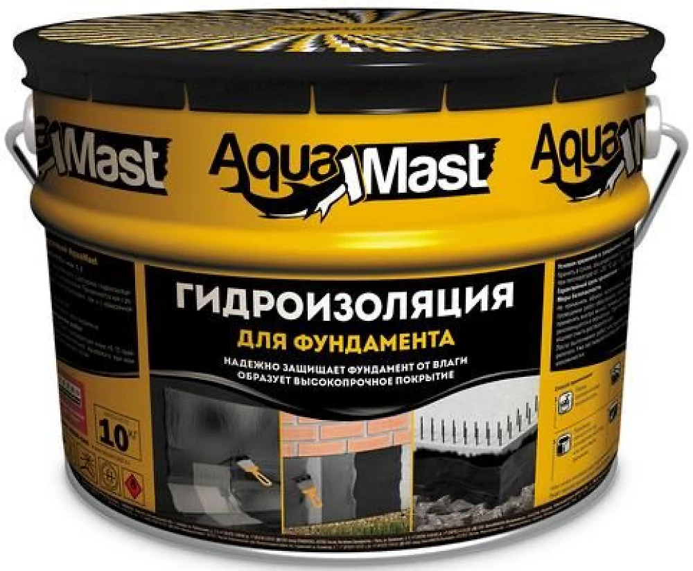 Мастика битумная  10кг Фундамент Аквамаст Технониколь