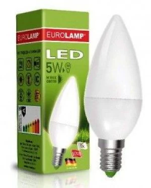 Лампа светодиодная свеча 5Вт  220В Е14 3000K Eurolamp LED-CL-05143(A)
