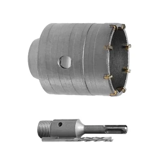 Сверло корончатое по бетону  85мм с переходником SDS-plus 100мм Intertool SD-7080