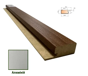 Стартовая планка МДФ 1234 Алюміній 33,2*11,6*2800 (1 шт.)