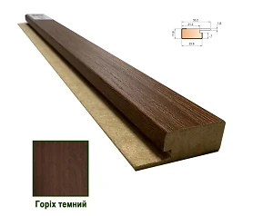 Стартовая планка МДФ 1234 Орех темный 33,2*11,6*2800 (1 шт.)