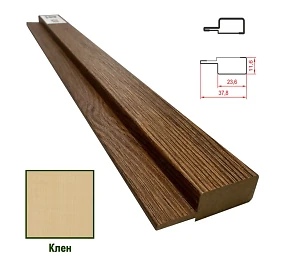Финишная планка МДФ 1238 Клен 37,8*11,6*2800 (1 шт.)