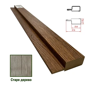 Финишная планка МДФ 1238 Старое дерево 37,8*11,6*2800 (1 шт.)