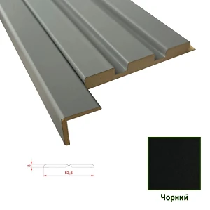 Универсальный декоративный угол МДФ 0354 Черный 54 х 3 х 2800 (1 шт.)