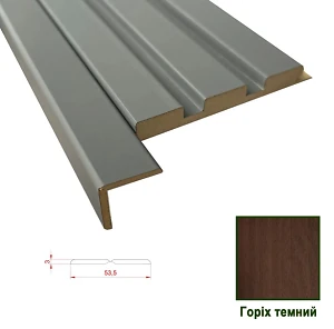 Универсальный декоративный угол МДФ 0354 Орех темный 54 х 3 х 2800 (1 шт.)