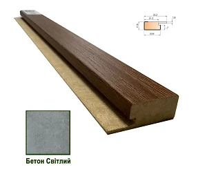 Планка стартовая МДФ 1234 Бетон Светлый 33,2*11,6*2800 (1 шт.)
