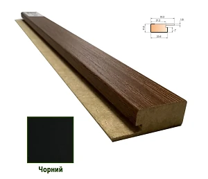 Планка стартовая МДФ 1234 Черный 33,2*11,6*2800 1 шт.)