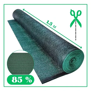 Затеняющая сетка 85 % ширина 1,5м (на метраж) темно-зеленая