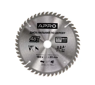 Диск пильний по дереву 160 * 20 мм (48T)  APRO 830113