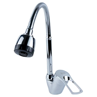 Смеситель s43  D40 для кухни ,излив гофрированный на гайке TAU SМ-4В644С (9843150)