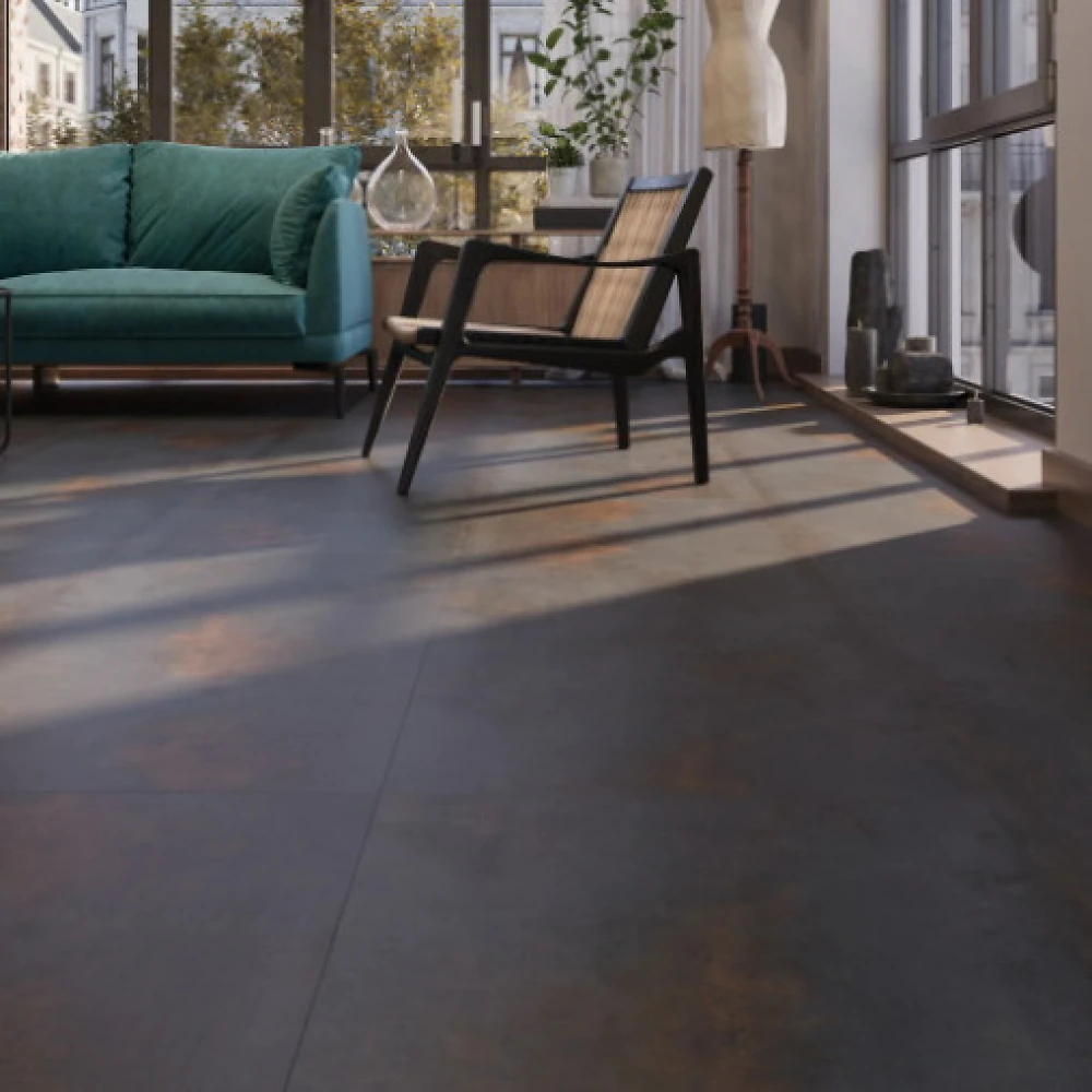 Виниловый пол SPC SPeCtra Floor Гематит медный 2504 1 м кв.
