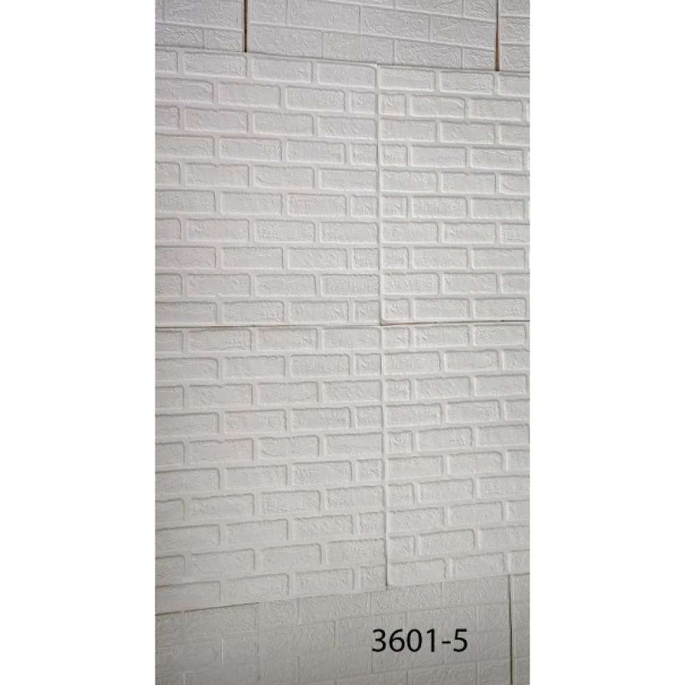Самоклеющаяся декоративная 3D панель кирпич деко белый 700x770x3 мм 3901-3