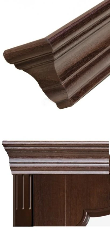 Капитель каштан ПВХ DeLuxe МДФ  800 (стоевая) Новый стиль