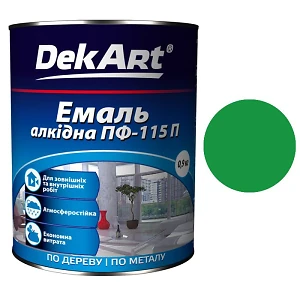 Эмаль ПФ-115 DekArt Зеленая  0,9 кг