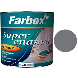 Эмаль ПФ-115 Farbex Серая  2,8 кг