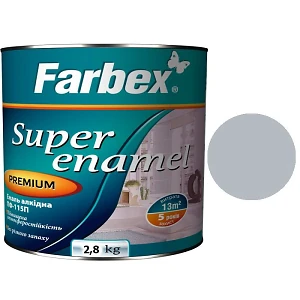 Эмаль ПФ-115 Farbex Светло-серая  2,8 кг