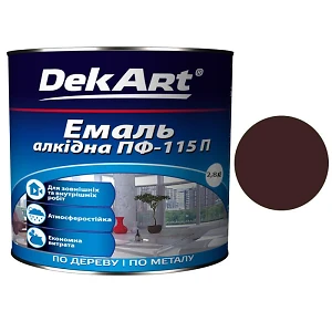 Эмаль ПФ-115 DekArt Коричневая  2,8 кг