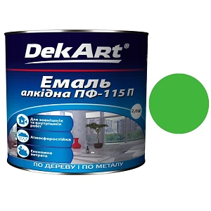Эмаль ПФ-115 DekArt Светло-зеленая  2,8 кг