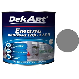 Эмаль ПФ-115 DekArt Темно-серая  2,8 кг