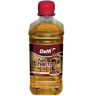 Лак Для внутренних и наружных работ ПФ-170 Delfi глянцевый  0,5 л