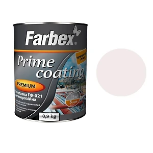 Грунтовка ГФ-021 Farbex Белая 0,9 кг (по ржавчине)