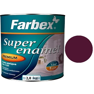 Эмаль ПФ-115 Farbex Вишневая  2,8 кг