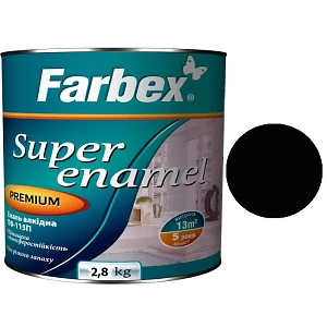 Эмаль ПФ-115 Farbex Черная  2,8 кг