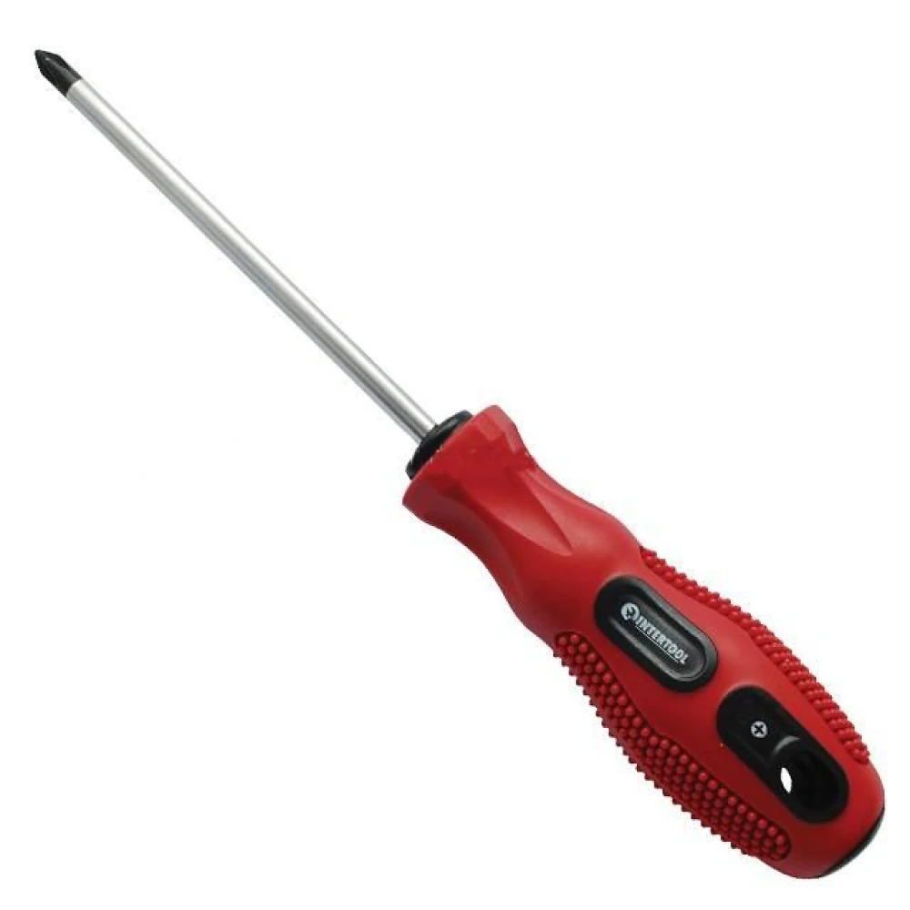 Отвертка крестовая PH2*100мм Cr-V Intertool VT-3143