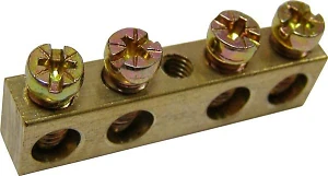 Нулевая шина 6х9  4/1 отверстий