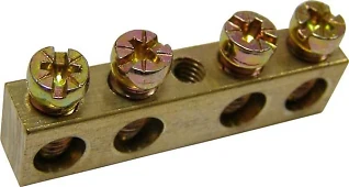 Нулевая шина 6х9  4/1 отверстий