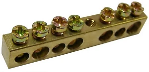 Нулевая шина 6х9  7/1 отверстий
