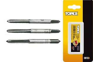 Метчики (вольфрамовые) М10 набор 3шт Topex 14A210
