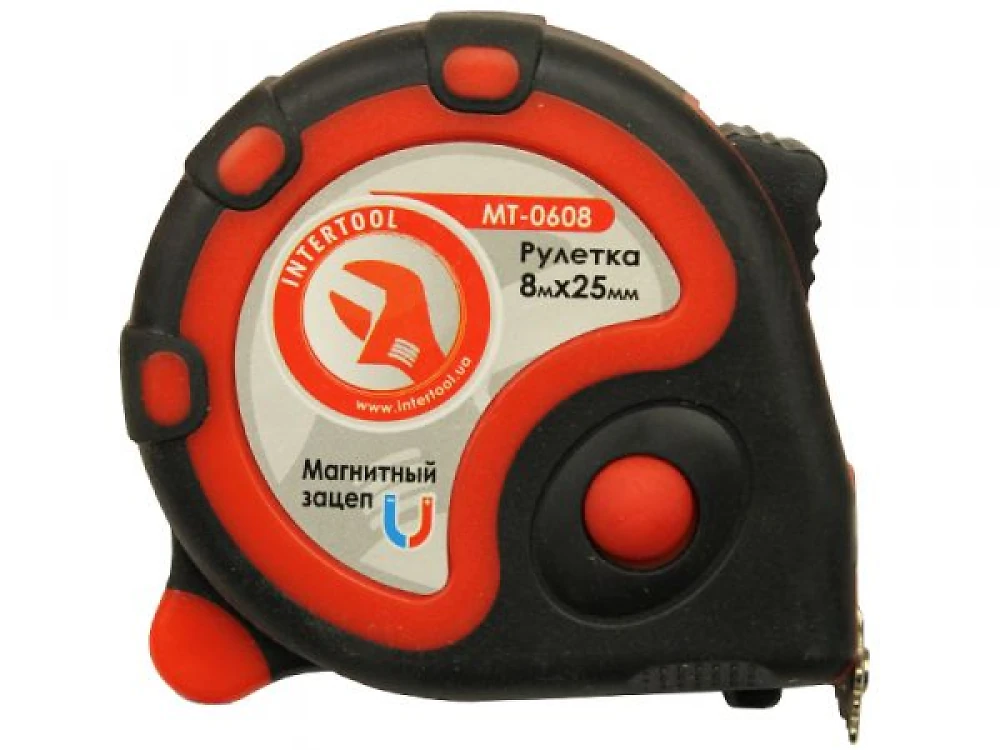 Рулетка  8м 25мм   Intertool MT-0608