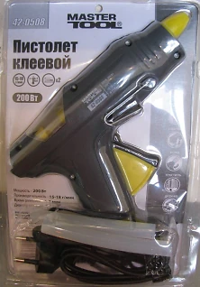 Пистолет клеевой под стержень  11.2мм  200Вт  MasterTool 42-0508