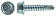 Саморез с шестигранной головкой и буром 4,8х45мм [бита 8]