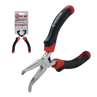 Щипцы (утконосы) 115мм изогнутые прецизионные Intertool NT-0103