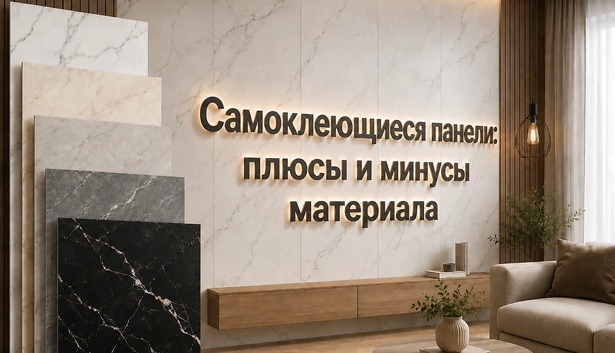 Самоклеющиеся панели: минусы и плюсы материала